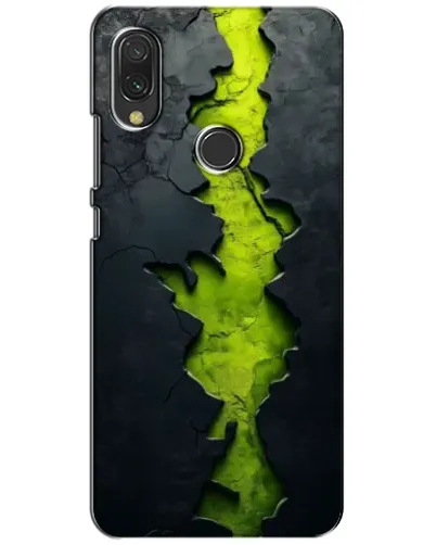 Чехол для Xiaomi Redmi 7 с картинкой «Салатовый разлом скалы»