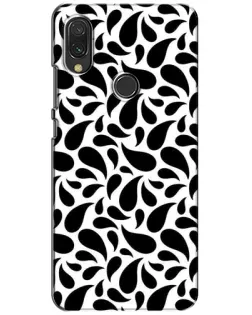 Чехол для Xiaomi Redmi 7 с картинкой «Контрастные черные капли»
