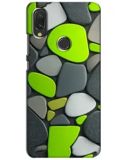 Чехол для Xiaomi Redmi 7 с картинкой «Яркая неоновая галька»