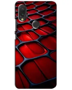 Чехол для Xiaomi Redmi 7 с картинкой «Красная глянцевая сетка»
