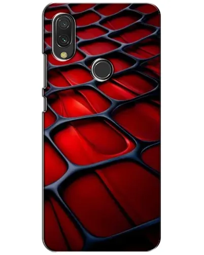 Чехол для Xiaomi Redmi 7 с картинкой «Красная глянцевая сетка»
