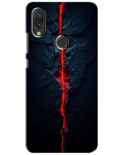 Чехол для Xiaomi Redmi 7 с картинкой «Kрасная лавовая трещина»