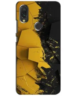 Чехол для Xiaomi Redmi 7 с картинкой «Золотые осколки геометрии»