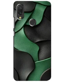 Чехол для Xiaomi Redmi 7 с картинкой «Зеленые кожаные волны»