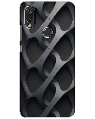 Чехол для Xiaomi Redmi 7 с картинкой «Объемное серое плетение»