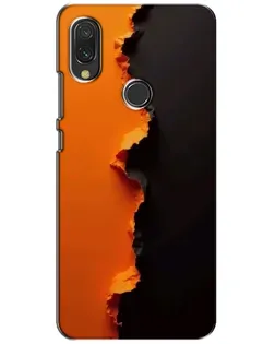 Чехол для Xiaomi Redmi 7 с картинкой «Оранжевый разлом»