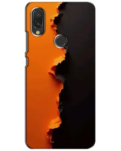 Чехол для Xiaomi Redmi 7 с картинкой «Оранжевый разлом»