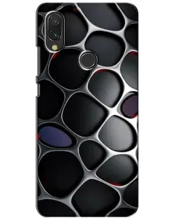 Чехол для Xiaomi Redmi 7 с картинкой «Объемная темная решетка»