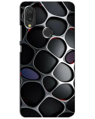 Чехол для Xiaomi Redmi 7 с картинкой «Объемная темная решетка»