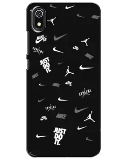 Чехол для Xiaomi Redmi 7A с картинкой «Nike Black Pattern»