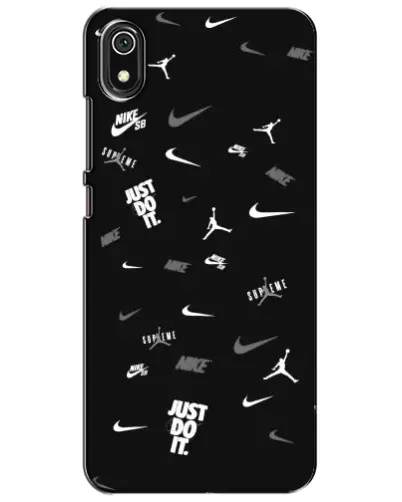 Чехол для Xiaomi Redmi 7A с картинкой «Nike Black Pattern»