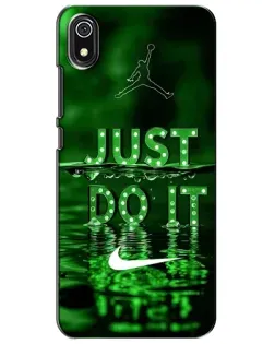 Чехол для Xiaomi Redmi 7A с картинкой «Зеленый неоновый Nike»