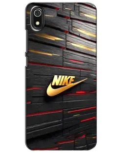 Чехол для Xiaomi Redmi 7A с картинкой «Золотой Nike на металле»