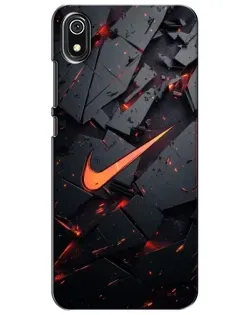 Чехол для Xiaomi Redmi 7A с картинкой «Nike — эффект разломов»