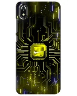Чехол для Xiaomi Redmi 7A с картинкой «Nike — золотая искра»