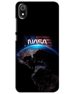 Чехол для Xiaomi Redmi 7A с картинкой «Земля из космоса NASA»