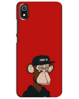 Чохол для Xiaomi Redmi 7A з картинкою «Bored Ape — червоний фон»