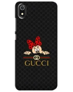 Чохол для Xiaomi Redmi 7A з картинкою «Мінні Маус Gucci — чорний»