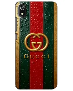 Чохол для Xiaomi Redmi 7A з картинкою «Gucci — фірмова смуга та золото»