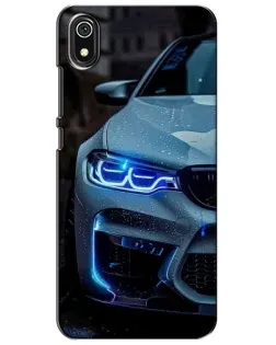 Чехол для Xiaomi Redmi 7A с картинкой «Взгляд BMW с синими фарами» Чехол для Xiaomi Redmi 7A с картинкой «Взгляд BMW с синими фарами»
