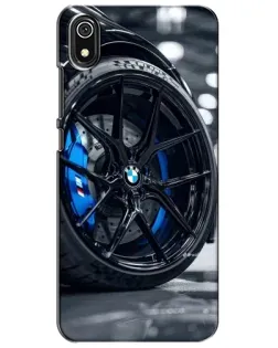 Чехол для Xiaomi Redmi 7A с картинкой «Колесо BMW вблизи»