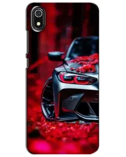 Чехол для Xiaomi Redmi 7A с картинкой «Спортивная BMW и цветы»