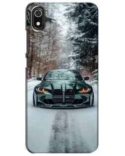 Чехол для Xiaomi Redmi 7A с картинкой «BMW в зимнем лесу»