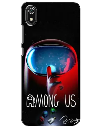 Чехол для Xiaomi Redmi 7A с картинкой «Красный импостер — макро»