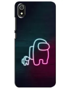 Чехол для Xiaomi Redmi 7A с картинкой «Among Us неон-арт»