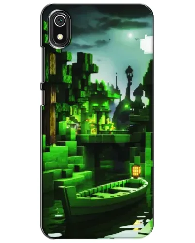 Чехол для Xiaomi Redmi 7A с картинкой «Minecraft лесной пейзаж»