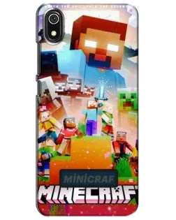 Чехол для Xiaomi Redmi 7A с картинкой «Minecraft герои игры»