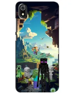 Чехол для Xiaomi Redmi 7A с картинкой «Эндермен в лесу»