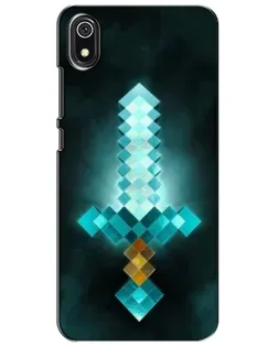 Чехол для Xiaomi Redmi 7A с картинкой «Алмазный меч неон»