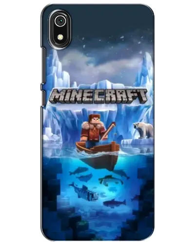 Чехол для Xiaomi Redmi 7A с картинкой «Minecraft ледяной мир»