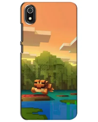 Чехол для Xiaomi Redmi 7A с картинкой «Майнкрафт закат солнца»