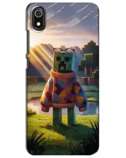 Чехол для Xiaomi Redmi 7A с картинкой «Крипер в свитере»