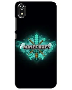 Чехол для Xiaomi Redmi 7A с картинкой «Minecraft Diamond лого»
