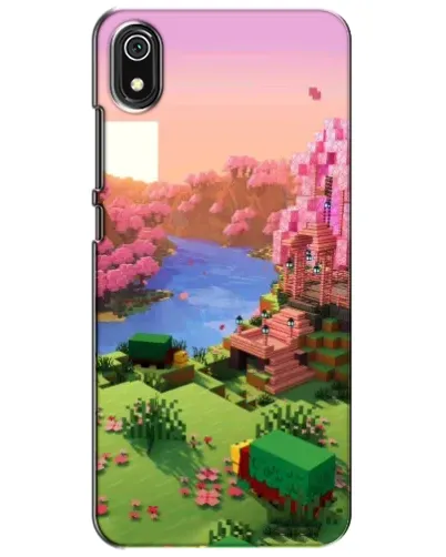 Чехол для Xiaomi Redmi 7A с картинкой «Розовое дерево Minecraft»