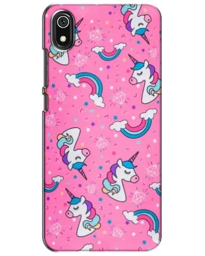 Чехол для Xiaomi Redmi 7A с картинкой «Unicorn паттерн розовый»