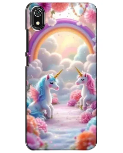 Чехол для Xiaomi Redmi 7A с картинкой «Радуга и единороги»