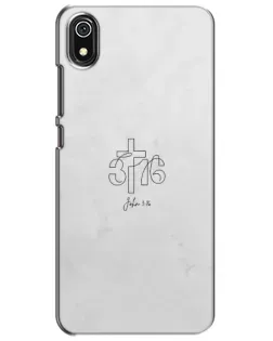 Чехол для Xiaomi Redmi 7A с картинкой «Иоанна 3:16 Крест»