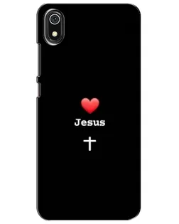 Чехол для Xiaomi Redmi 7A с картинкой «Сердце - Jesus»