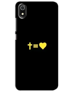 Чехол для Xiaomi Redmi 7A с картинкой «Сердце и Крест»