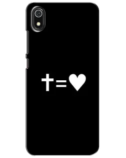 Чехол для Xiaomi Redmi 7A с картинкой «Крест и Сердце»