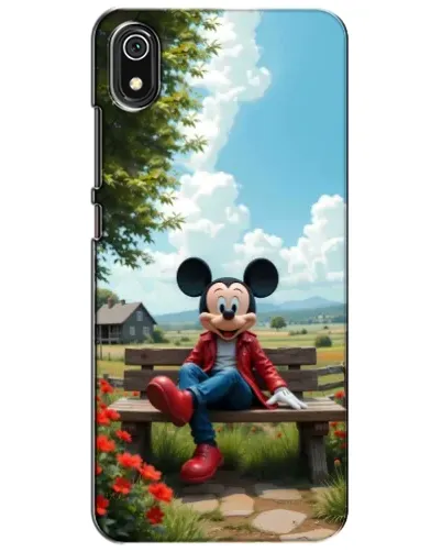 Чехол для Xiaomi Redmi 7A с картинкой «Микки на скамейке»