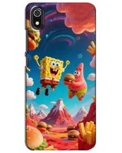 Чехол для Xiaomi Redmi 7A с картинкой «Космический фастфуд»