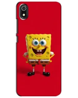 Чехол для Xiaomi Redmi 7A с картинкой «Спанч Боб на красном»