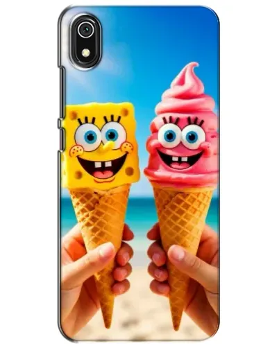 Чехол для Xiaomi Redmi 7A с картинкой «Спанч Боб мороженое»