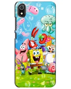 Чехол для Xiaomi Redmi 7A с картинкой «Губка Боб и друзья»