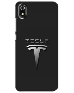 Чехол для Xiaomi Redmi 7A с картинкой «Стальной логотип Tesla»
